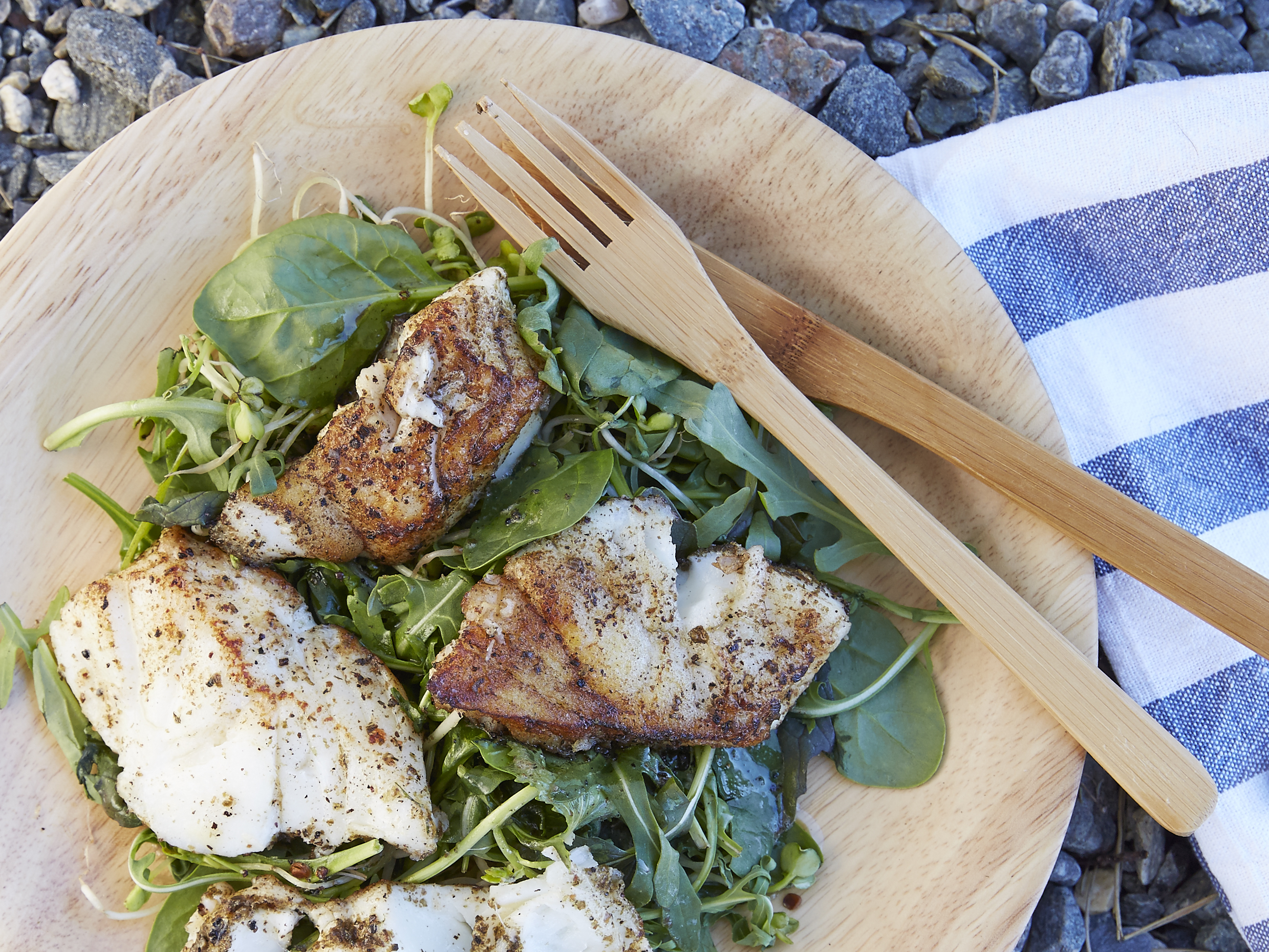 Pannestekt torsk med sukkertare